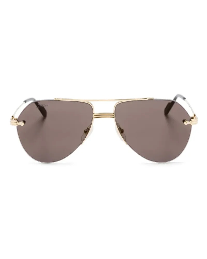 Cartier Getönte Pilotenbrille - Gold Gold