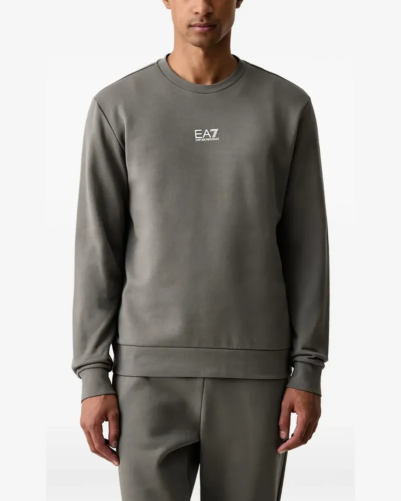 EA7 Jogginganzug mit Logo-Print und Rundhalsausschnitt - Grau Grau