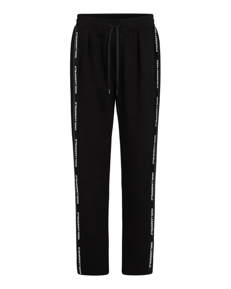 Karl Lagerfeld Jogginghose mit Logo-Streifen - Schwarz Schwarz