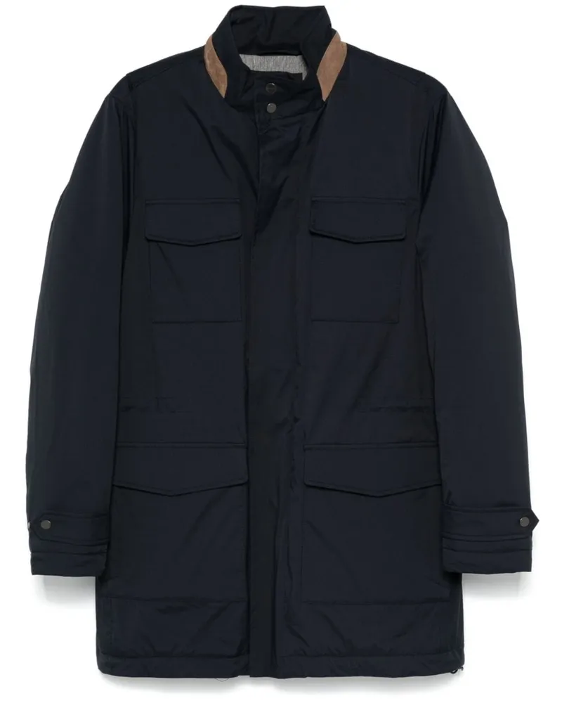 Kiton Leichte Jacke mit Futter - Blau Blau