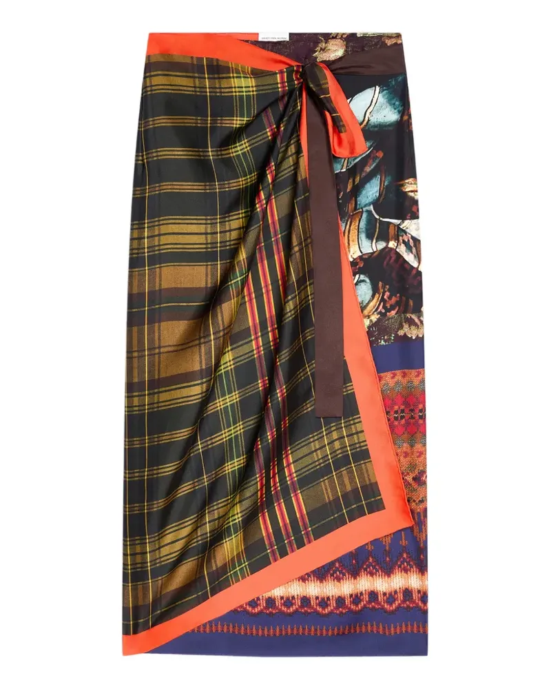 Dries van Noten Langer Wickelrock - Braun Braun