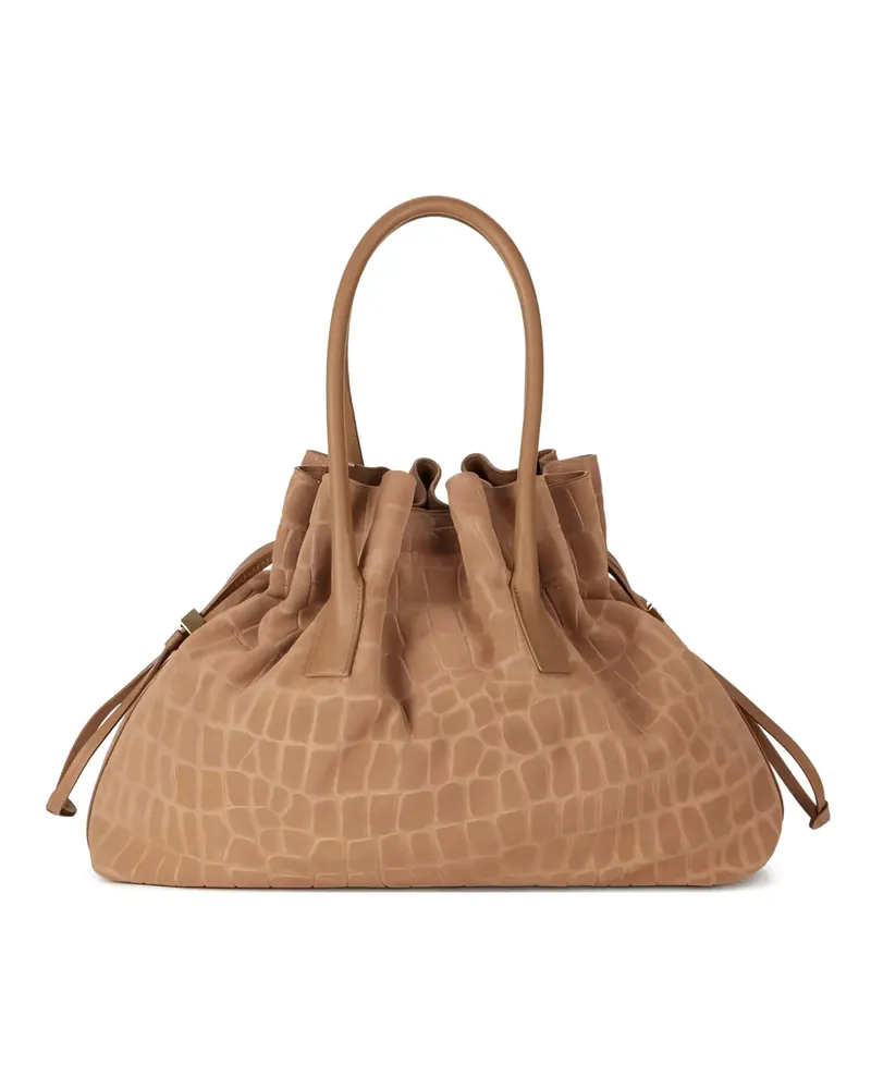Elisabetta Franchi crocodile-print tote bag - Nude Nude