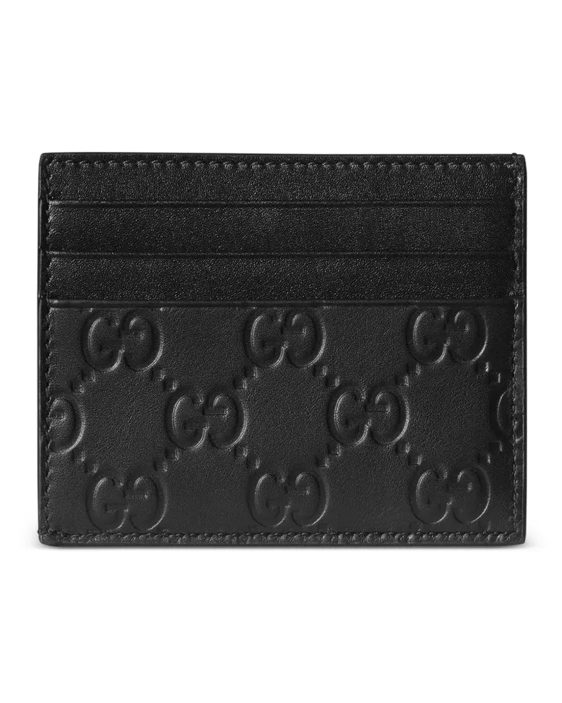 Gucci GG Emblem card case - Schwarz Schwarz