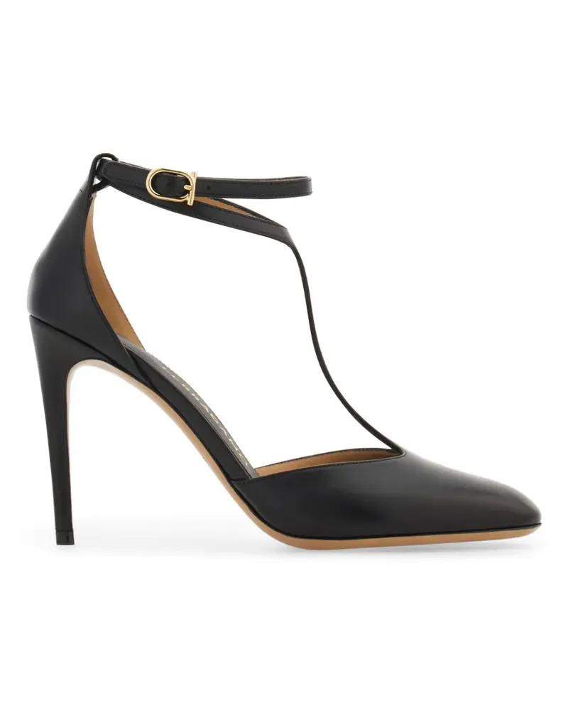 Ferragamo T-strap stiletto pumps - Schwarz Schwarz