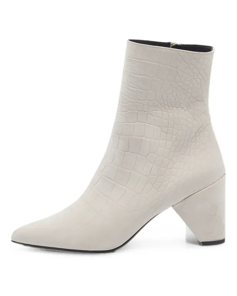 Amiri pointed-toe heeled ankle boots - Weiß Weiß