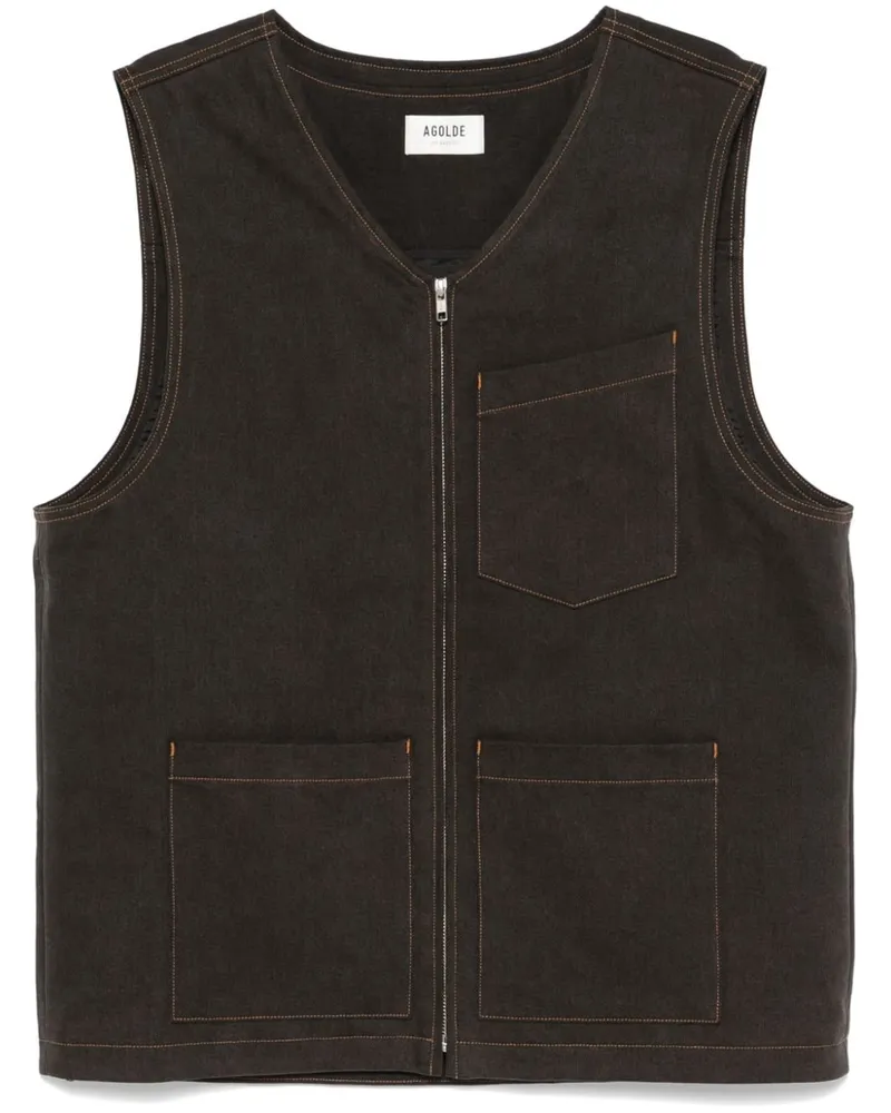 AGOLDE Ogden Weste - Braun Braun