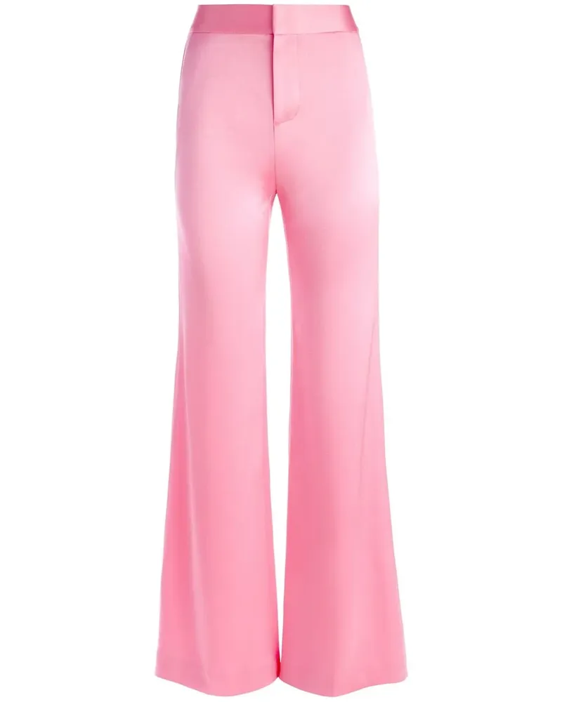 Alice + Olivia Deanna Palazzohose mit Satin-Finish - Rosa Rosa