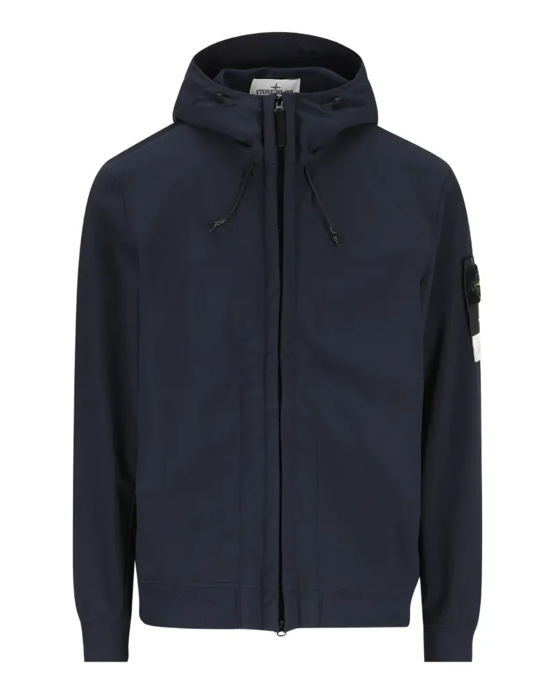 Stone Island Soft Shell-R Kapuzenjacke - Blau Blau