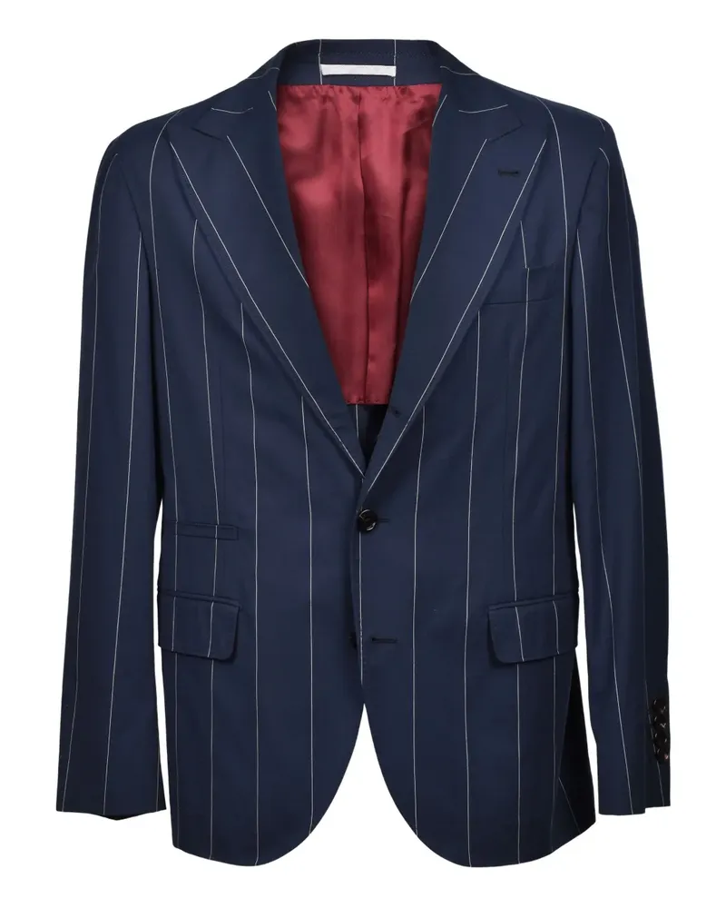 Brunello Cucinelli Sakko mit Nadelstreifen - Blau Blau