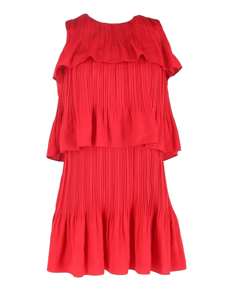 Maje Gestuftes Rockano Kleid mit Falten - Rot Rot