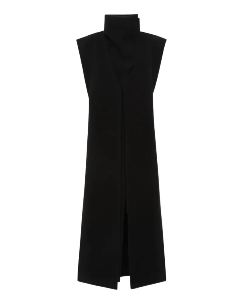 SPORTMAX Ärmelloser Mantel mit Stehkragen - Schwarz Schwarz