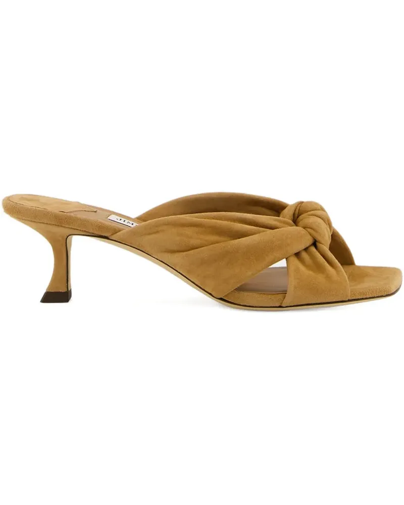 Jimmy Choo Wildledersandalen mit Knoten 50mm - Braun Braun