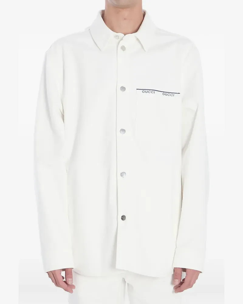 Gucci chest pocket buttoned jacket - Nude Nude