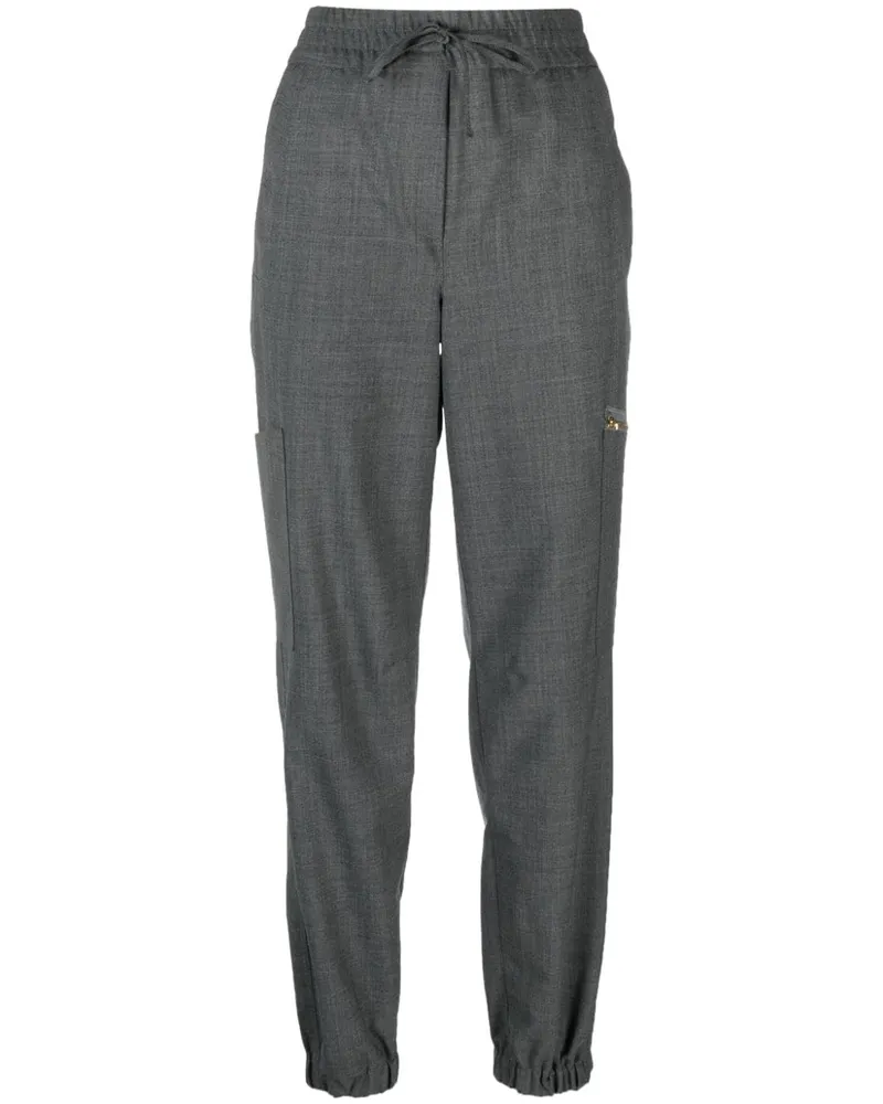 Semicouture Tapered-Hose mit Kordelzug Grau