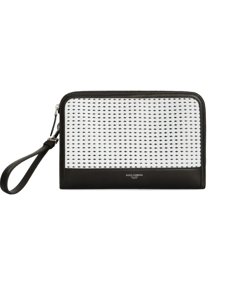 Dolce & Gabbana Gewebte Atene Clutch - Schwarz Schwarz