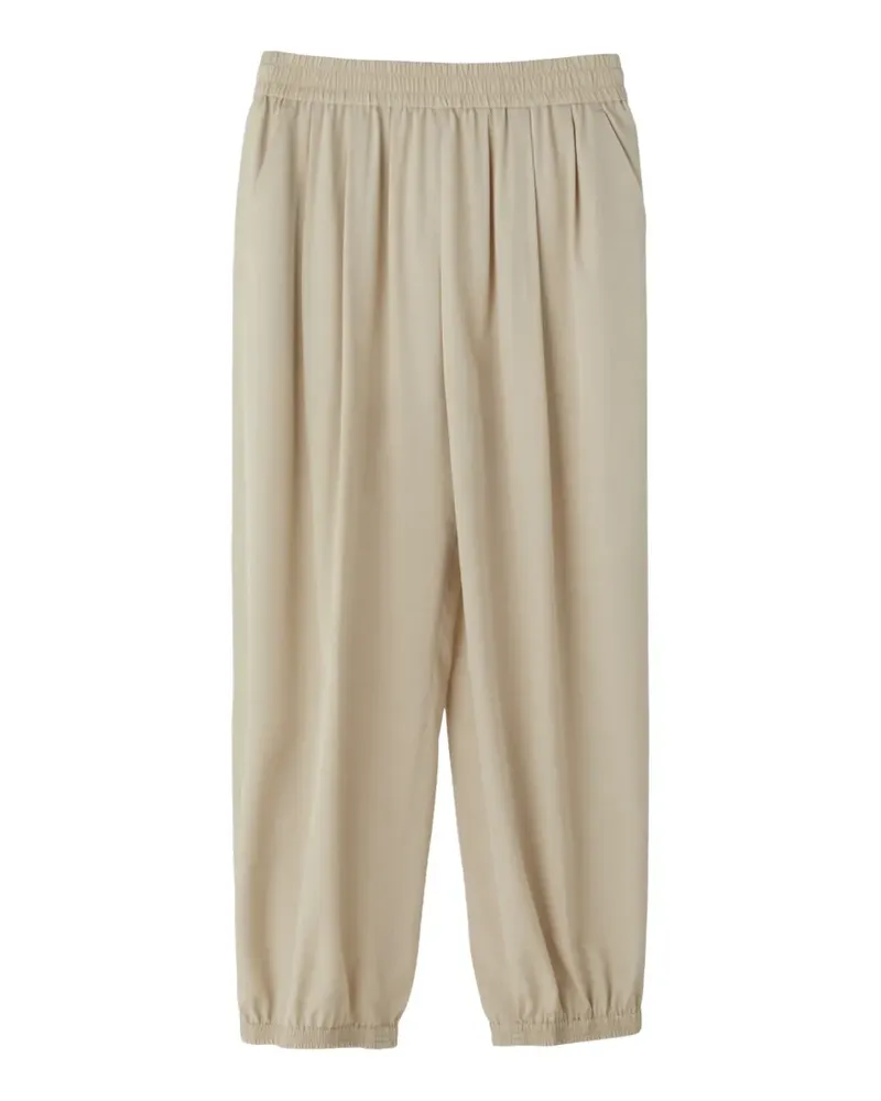 RECTO pleated elasticated-cuff trousers - Nude Nude