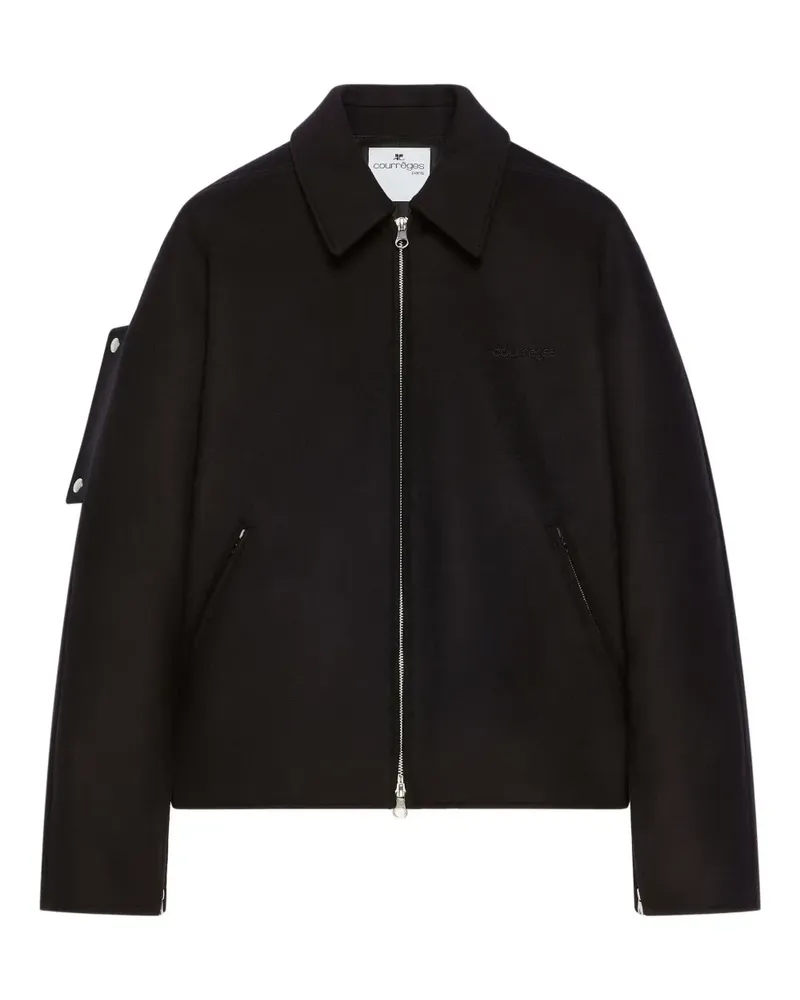 Courrèges Jacke mit Reißverschluss - Schwarz Schwarz