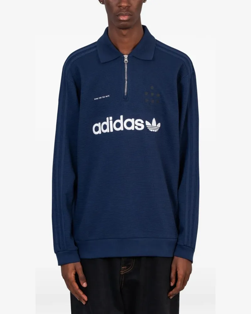 adidas x Song for the Mute Poloshirt mit kurzem Reißverschluss - Blau Blau