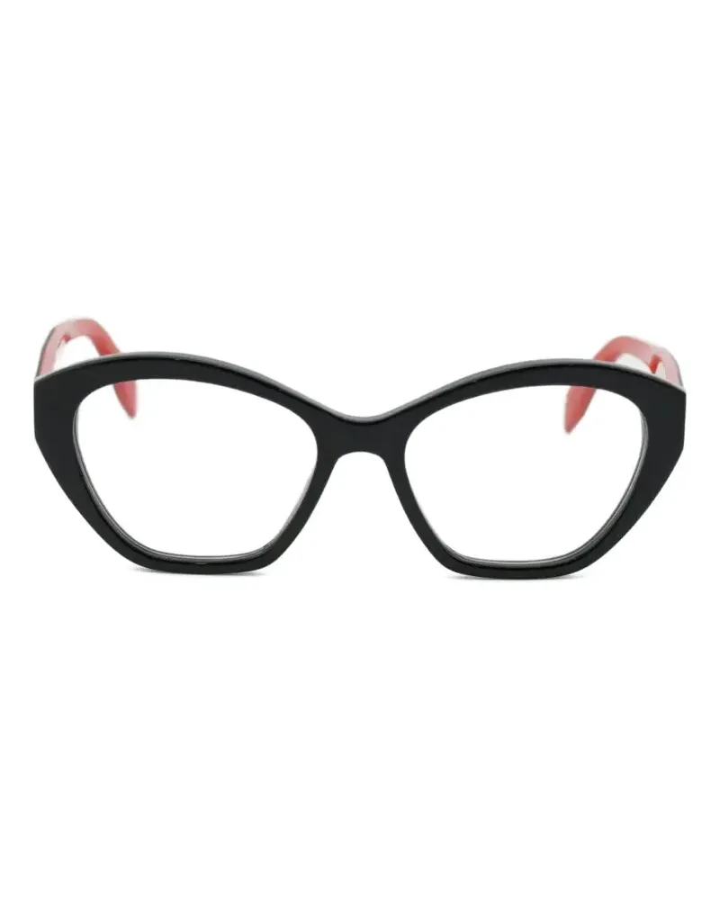 Alexander McQueen cat-eye frame glasses - Schwarz Schwarz