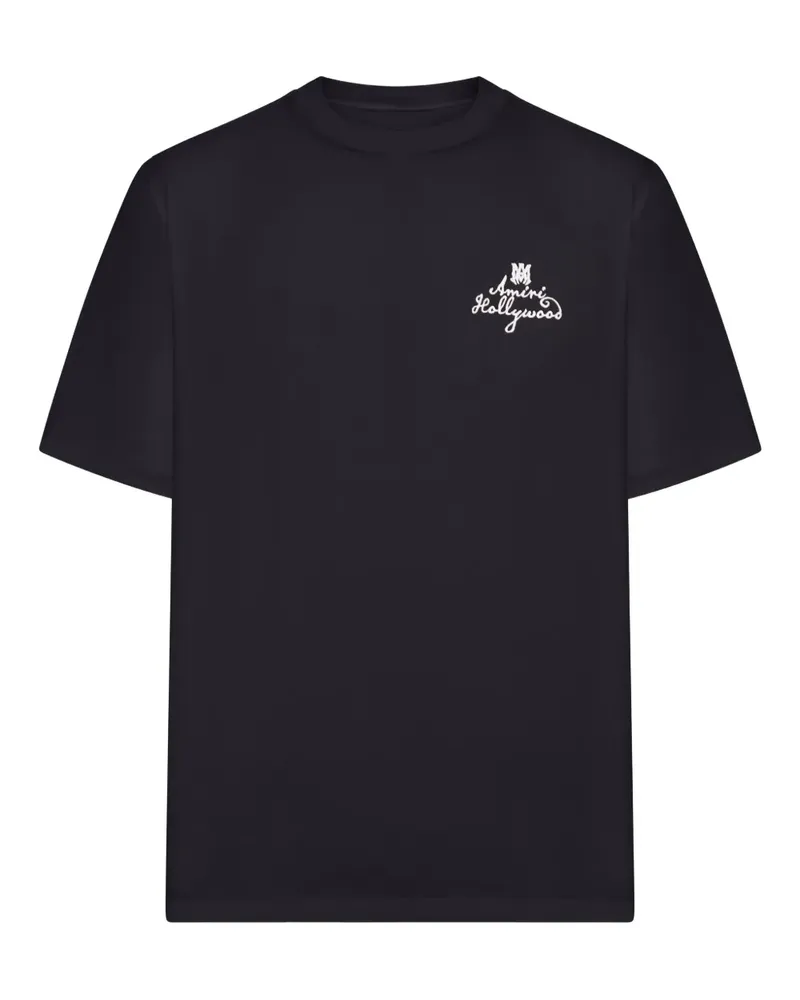Amiri T-Shirt mit Logo-Stickerei - Schwarz Schwarz