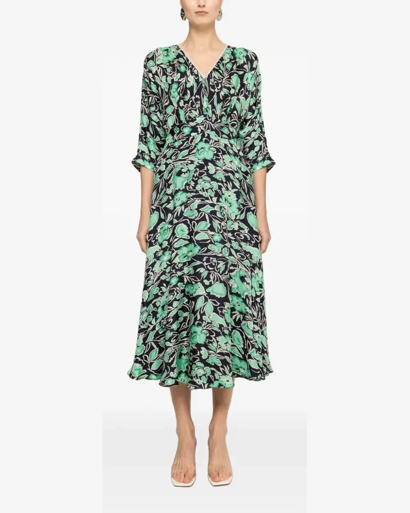 NISSA Midikleid mit Blumenprint - Blau Blau