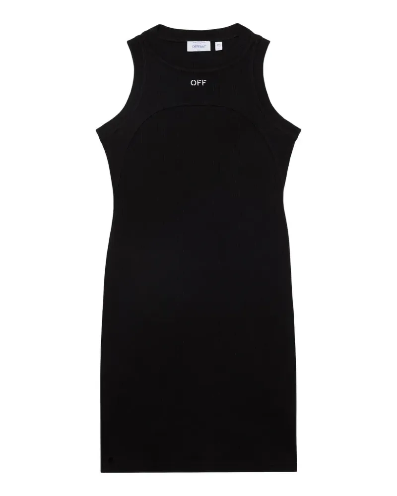 OFF-WHITE Minikleid mit Logo-Stickerei - Schwarz Schwarz