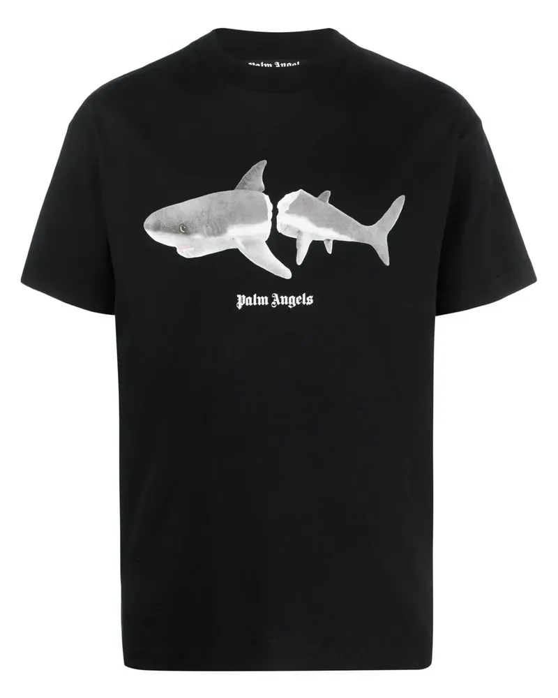 Palm Angels Shark T-Shirt - Schwarz Schwarz
