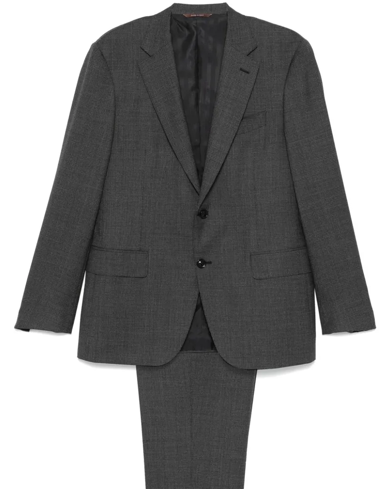 Canali Karierter Anzug - Grau Grau