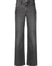 ba&sh Halbhohe Straight-Leg-Jeans Schwarz