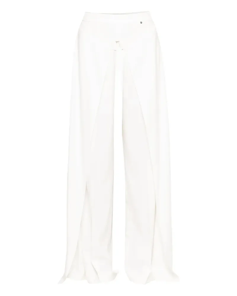 NISSA layered wide-leg trousers - Weiß Weiß