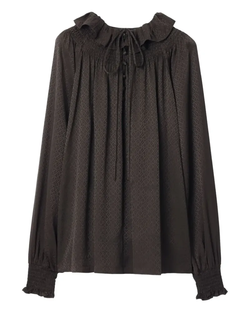 Burberry Bluse mit geometrischem Muster - Braun Braun