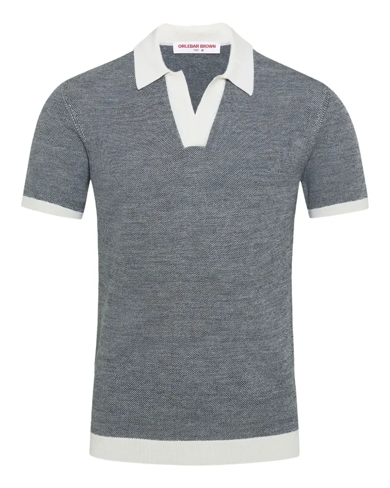 Orlebar Brown Kurzärmeliges Poloshirt mit Kontrastband - Grau Grau