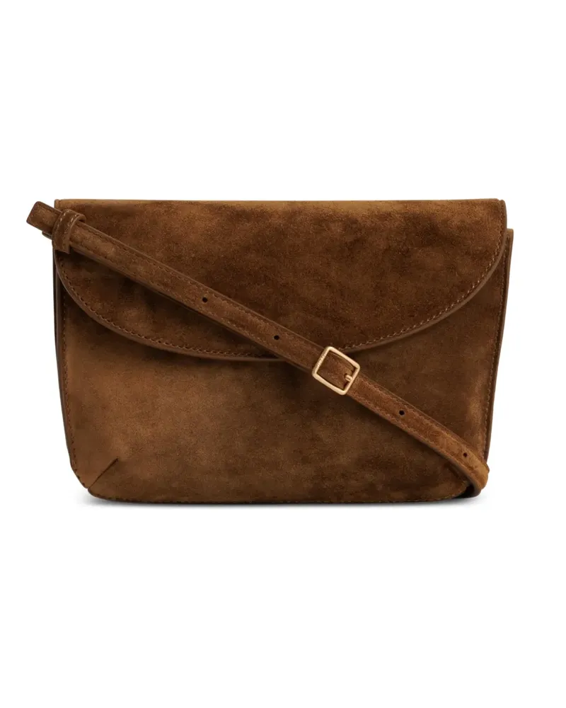 YU MEI Keriana suede cross body bag - Braun Braun