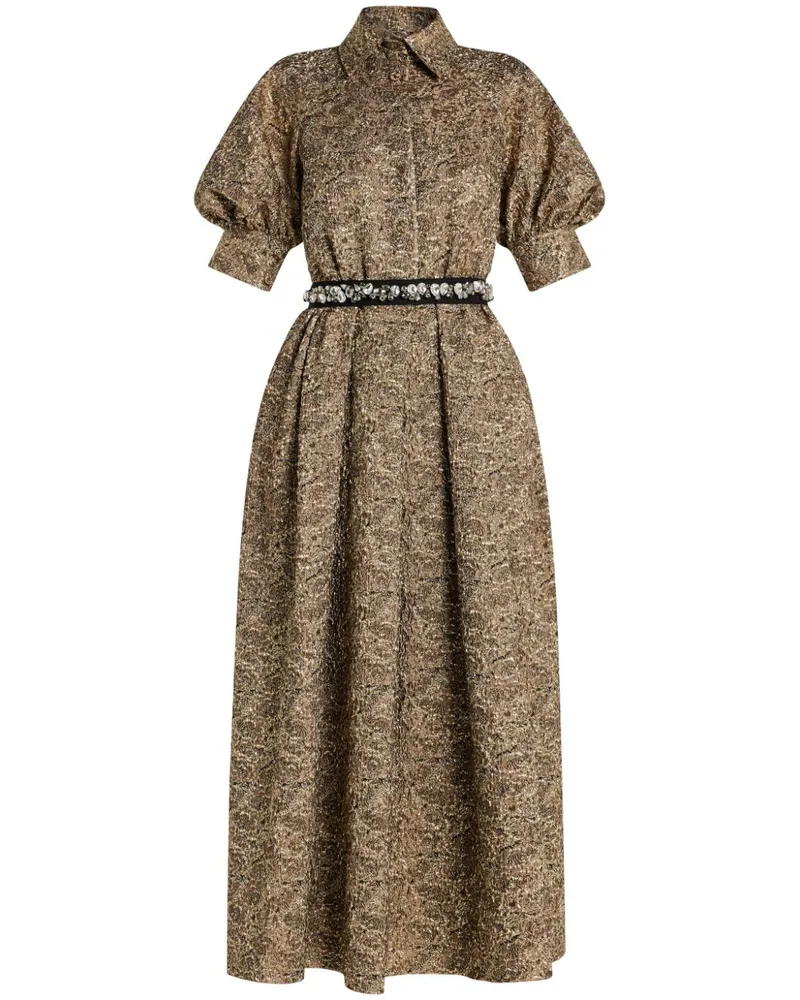 Dice Kayek Maxikleid mit Jacquardmuster - Gold Gold
