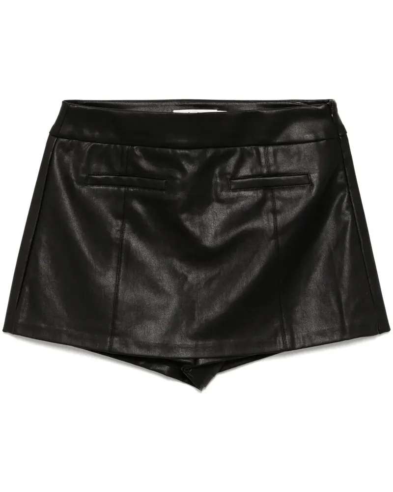 b+ab Shorts aus Faux-Leder - Schwarz Schwarz