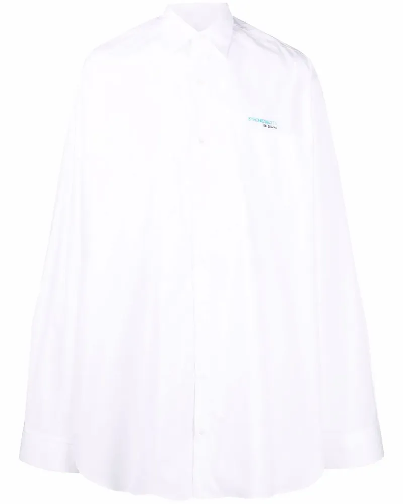 Raf Simons Synchronicity Oversized-Hemd - Weiß Weiß