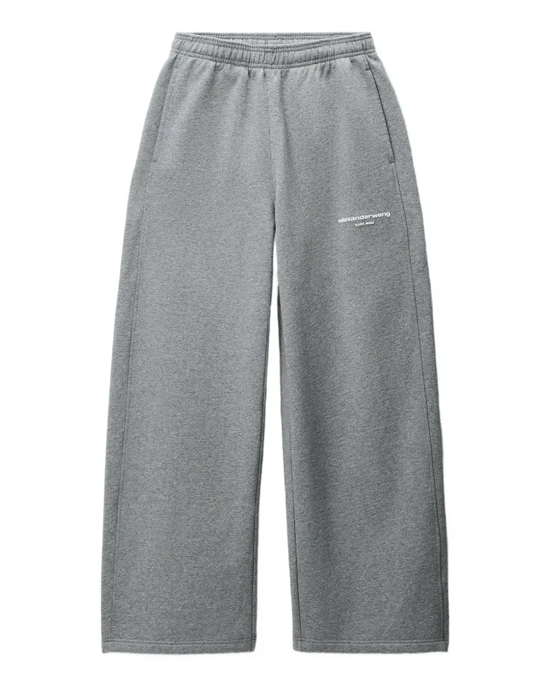 Alexander Wang Halbhohe Jogginghose mit Logo-Print - Grau Grau