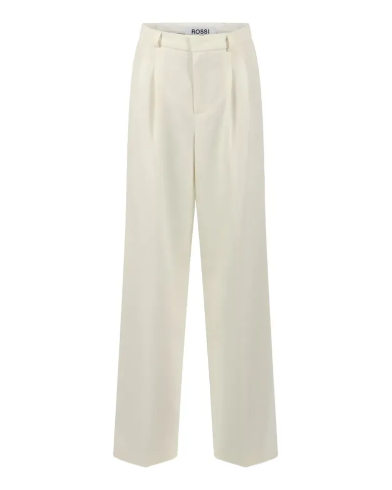 Rossi Wide-Leg-Hose mit Bundfalten - Nude Nude