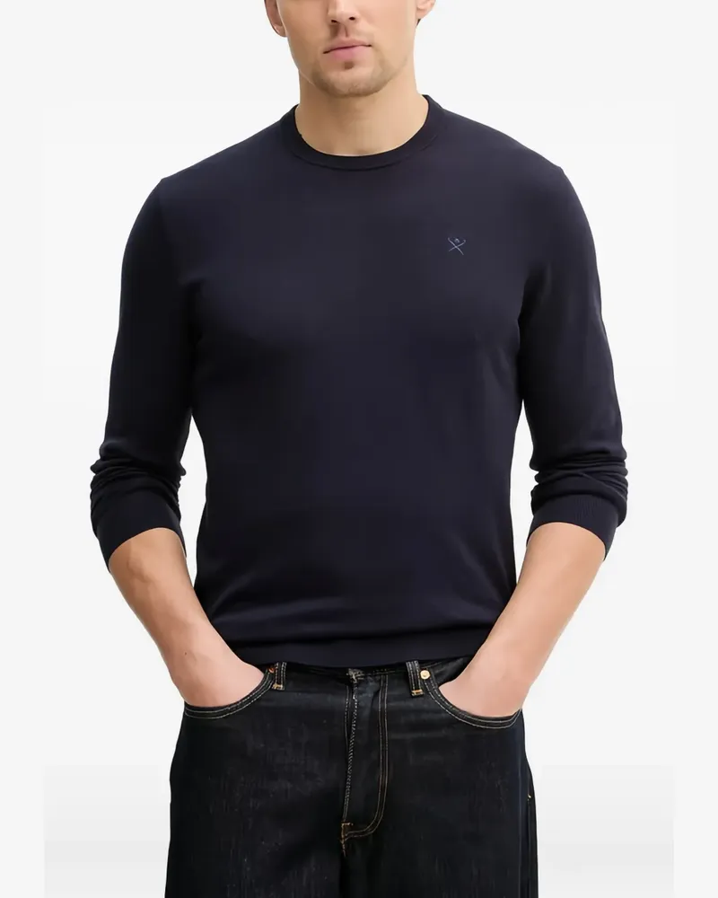 Hackett crew-neck long-sleeve T-shirt - Blau Blau