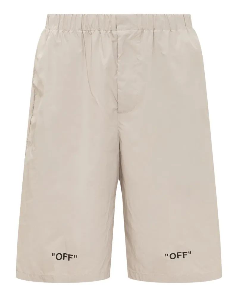 OFF-WHITE Shorts mit Logo-Print - Nude Nude