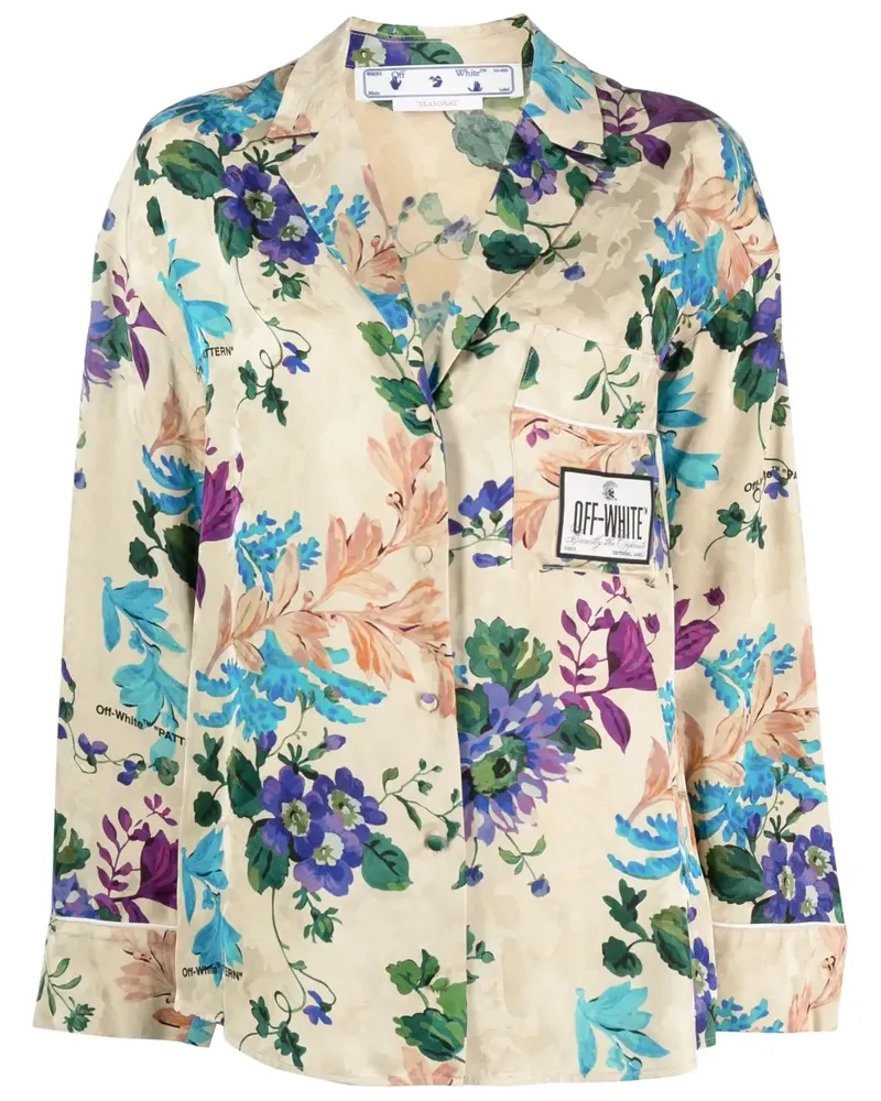 OFF-WHITE Hemd aus Camouflage-Jacquard - Mehrfarbig Mehrfarbig