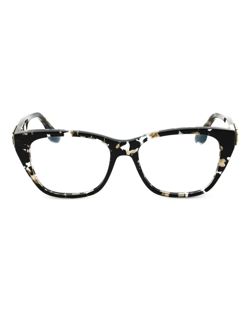 Victoria Beckham Eckige Brille in Schildpattoptik - Schwarz Schwarz