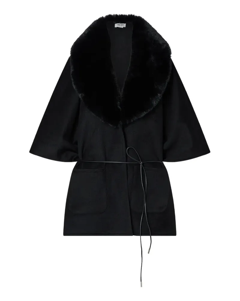 Liu Jo Poncho aus synthetischem Shearling - Schwarz Schwarz