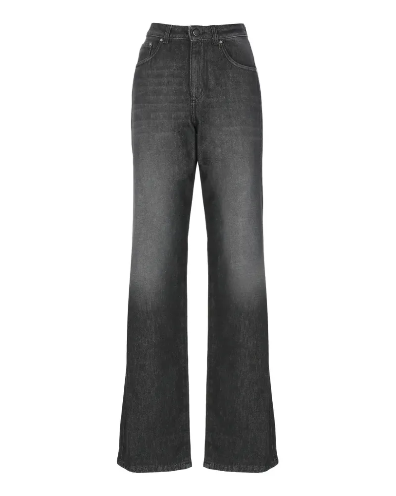 D.EXTERIOR faded straight-leg jeans - Schwarz Schwarz
