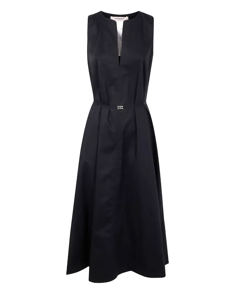 Twin-Set Ärmelloses Kleid mit Gürtel - Schwarz Schwarz
