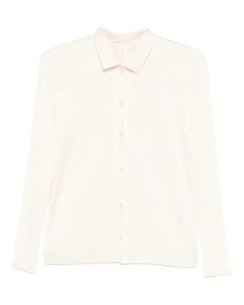 Issey Miyake Plissiertes Hemd mit Knöpfen - Weiß Weiß