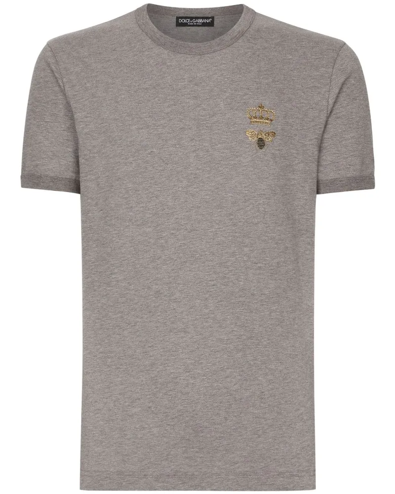 Dolce & Gabbana T-Shirt mit Stickerei - Nude Nude