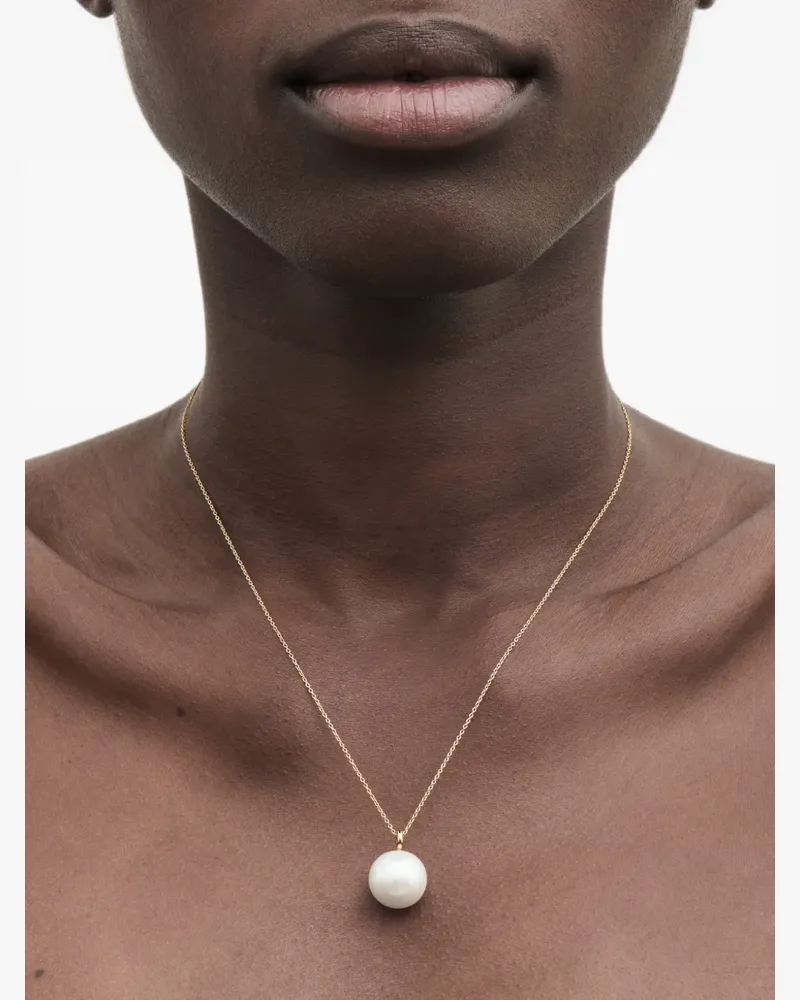 Sophie Bille Brahe 14kt recycelte L'Adorable Gelbgoldhalskette mit Süßwasserperlen Gold