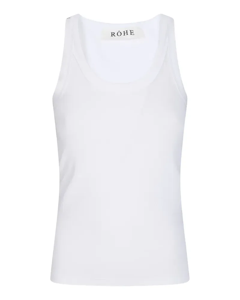 Róhe ribbed scoop-neck top - Weiß Weiß