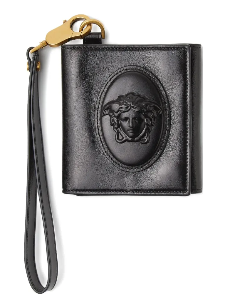Versace Portemonnaie mit Medaillon-Riemen - Schwarz Schwarz